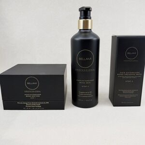 BELLAMI Professional Hair Extension Bond Restore Step 1, 2, 3 Full Size Set NEW